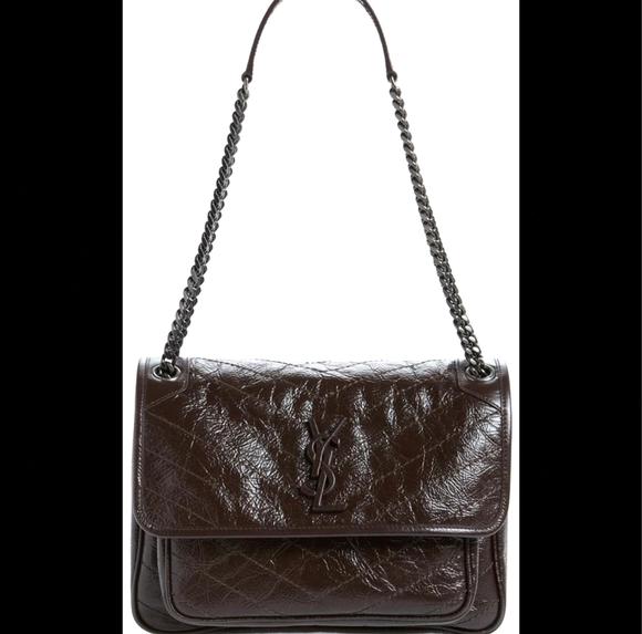 SAINT LAURENT NEW Medium Niki Leather Shoulder Bag - Picture 1 of 8